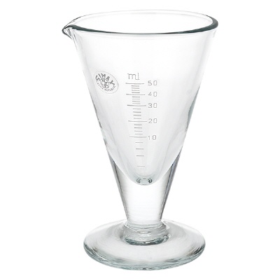 Bild 50ml Messzylinder KF aus Glas, weisse Skala